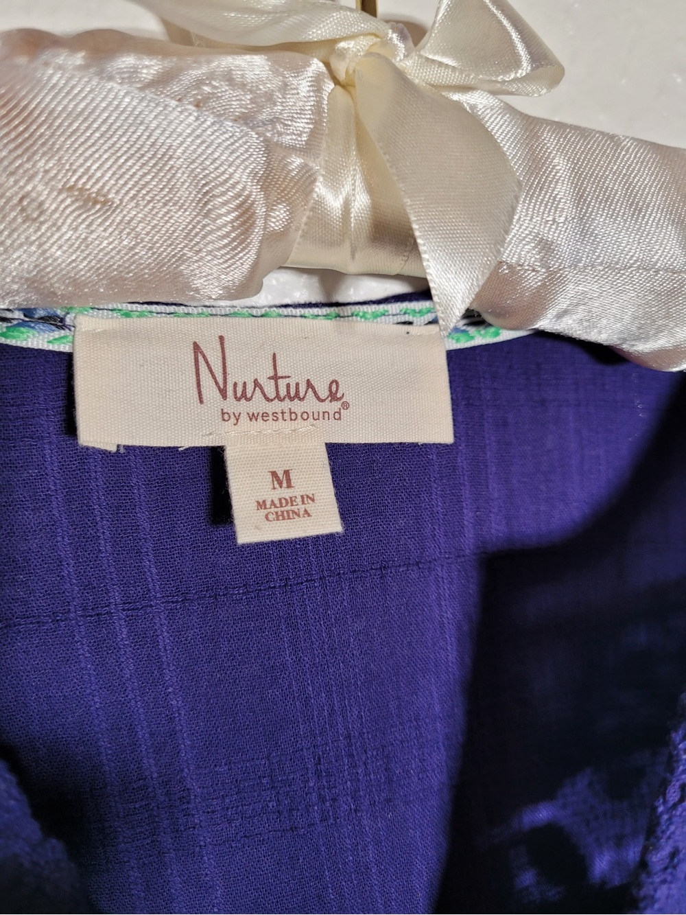 Nurture by Lamaze Blue Crochet-Trim Long Sleeve Dress - Picture 3 of 9